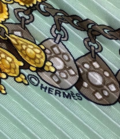HERMES プリーツスカーフ カレ90 シルク100% KOSMIMA レディース エルメス