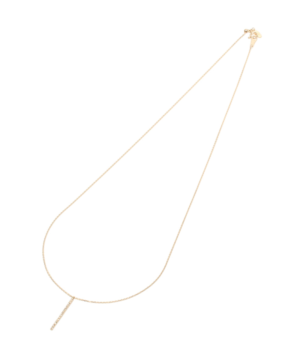 美品 agete ネックレス K18 ダイヤ0.04ct レディース アガット
