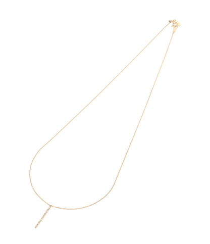 美品 agete ネックレス K18 ダイヤ0.04ct レディース アガット