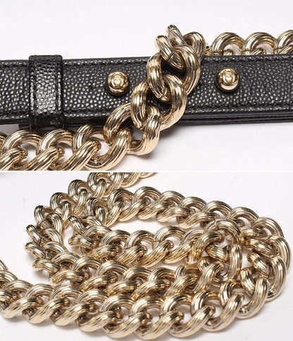 CHANEL チェーンショルダーバッグ ボーイシャネル 25 ゴールド金具 キャビアスキン マトラッセ レディース シャネル