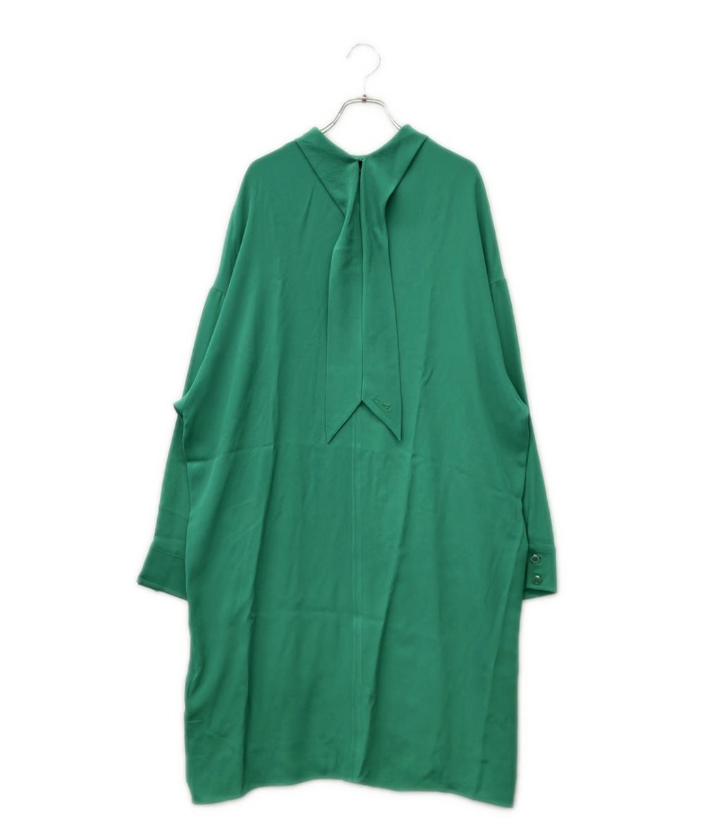 HERMES 長袖 シルクワンピース 17-7351 レディース SIZE 40 (M) エルメス