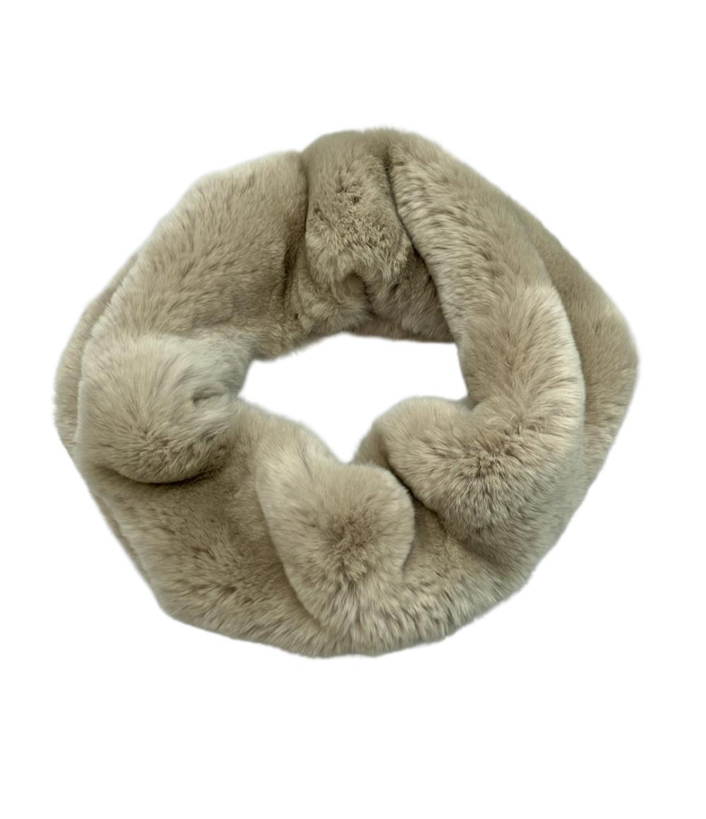 美品 Giovi スヌード ラビットファー レディース ジョヴィ