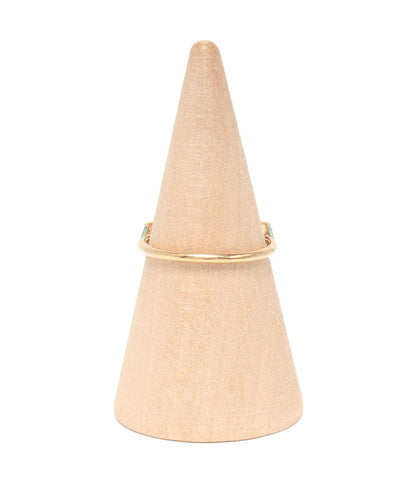 美品 agete リング 指輪 K10 ラインストーン レディース SIZE 9号 アガット