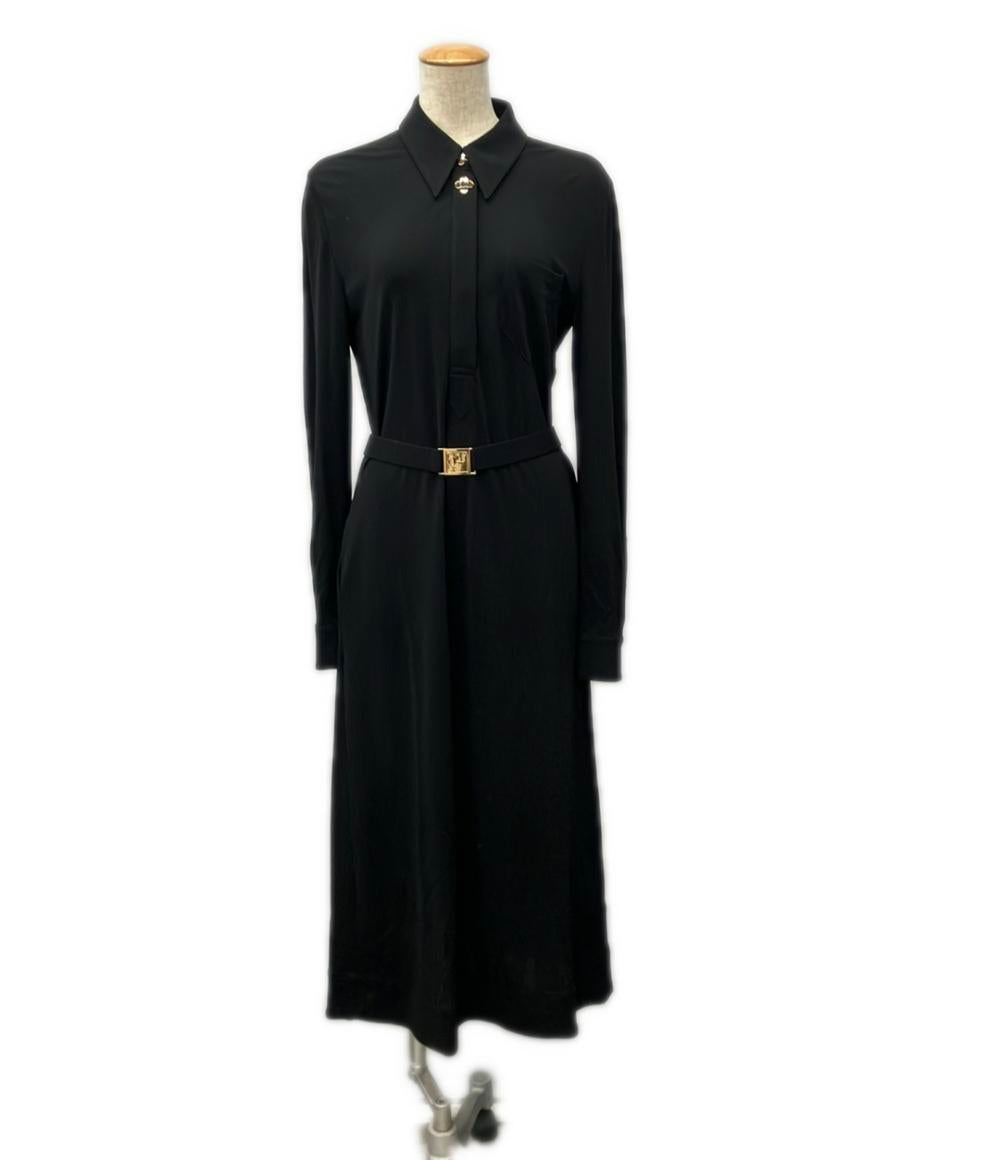 Tory Burch 長袖ワンピース ベルト付きジャージーシャツワンピース 24 25AW Belted jersey shirtdress 998344 レディース SIZE 4 (M) トリーバーチ