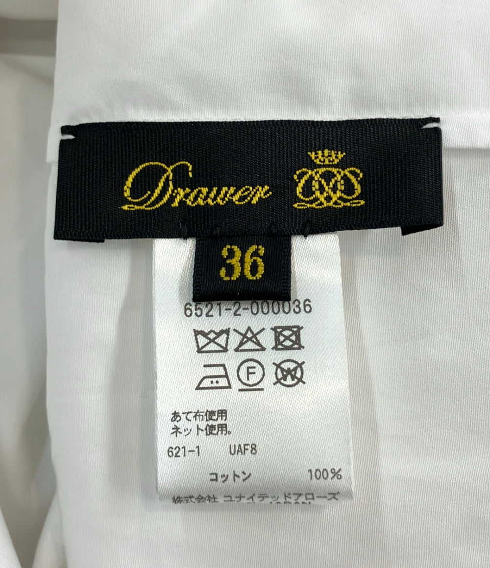 美品 Drawer トリムギャザーカラーブラウス 6521-2-000036 レディース SIZE 36 (XS) ドゥロワー