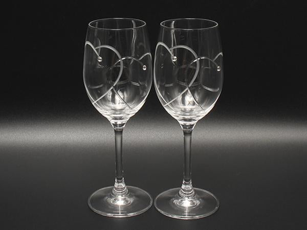 美品 ウエッジウッド ワイングラス 2点セット ペア プロミシス トゥー ハーツ WEDGWOOD