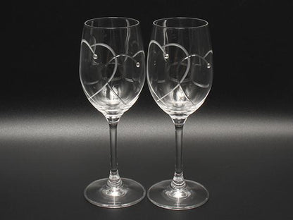 美品 ウエッジウッド ワイングラス 2点セット ペア プロミシス トゥー ハーツ WEDGWOOD