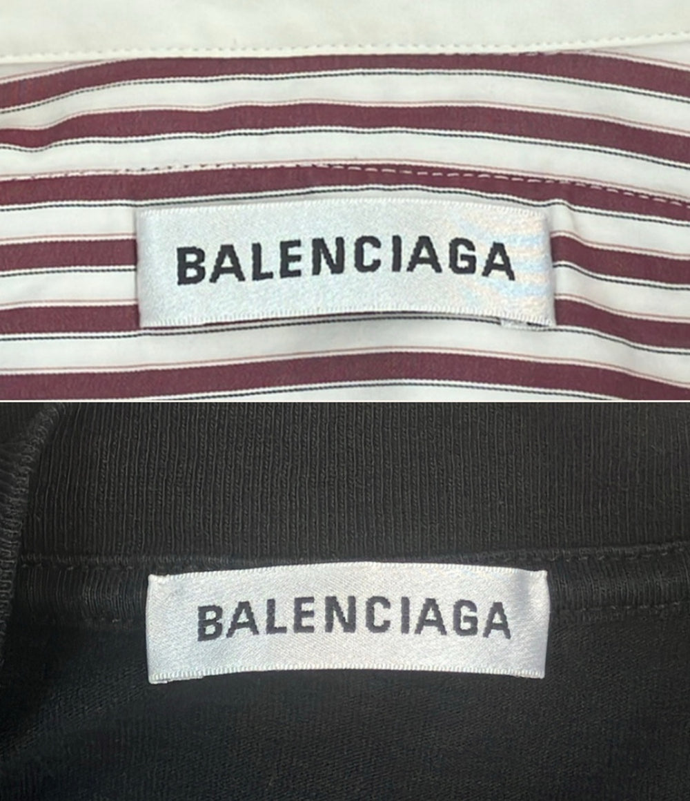 BALENCIAGA 長袖シャツ ドッキング 長袖Tシャツ 18AW 518021tam10 メンズ SIZE 36 バレンシアガ