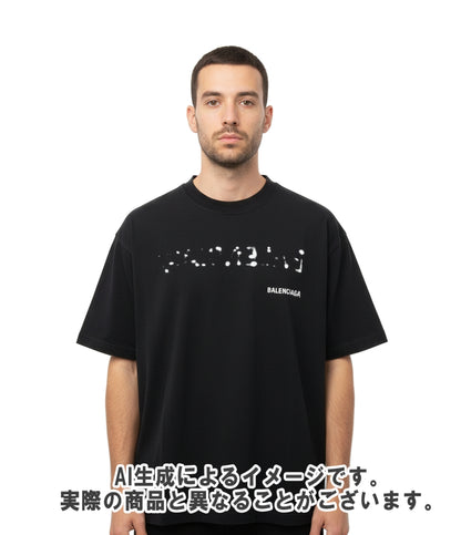 BALENCIAGA 半袖Tシャツ Hand Drawnロゴ  手書き風 Hand Drawn Balenciaga Large Fit T-Shirt 641655 TOVO5 メンズ SIZE XXS バレンシアガ