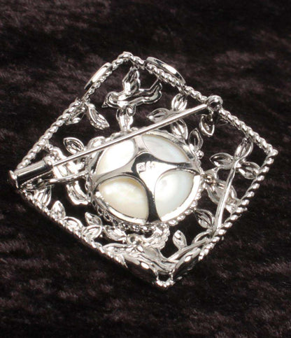 美品 TASAKI ブローチ ペンダントトップ SV マベパール 16.6mm トリモチーフ レディース タサキ