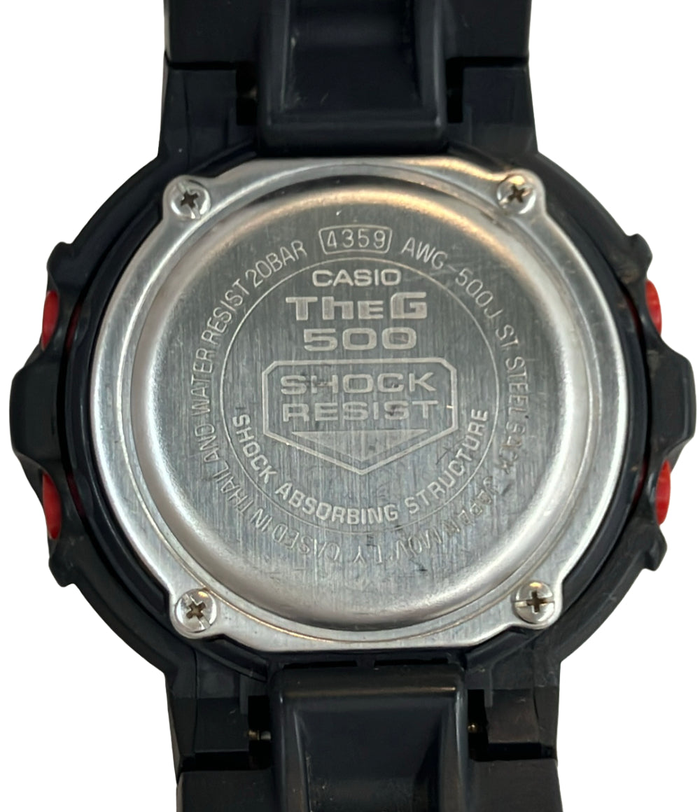 CASIO 腕時計 G-SHOCK ソーラー ブラック AWG-500J レディース メンズ カシオ