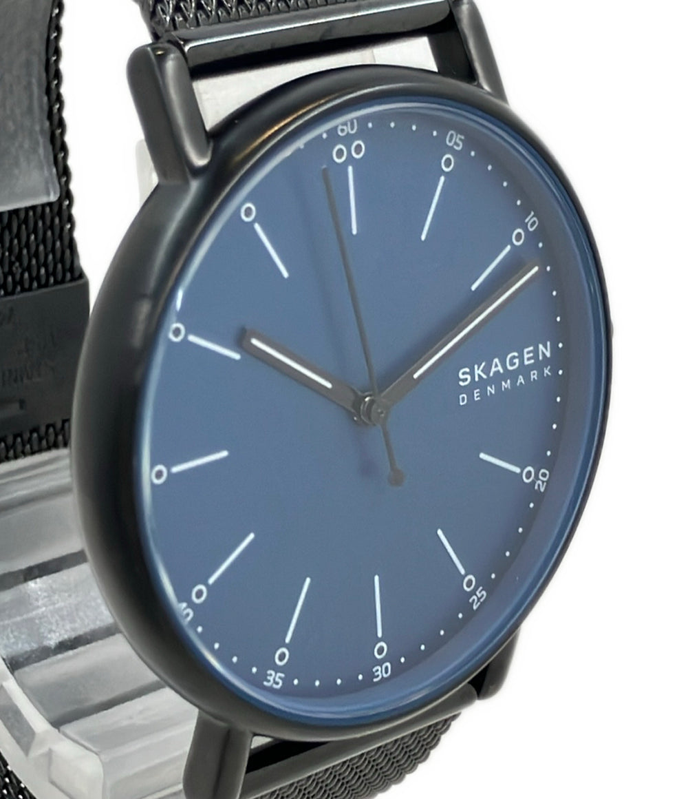 美品 SKAGEN 腕時計 クオーツ ブルー SKW6933 メンズ スカーゲン