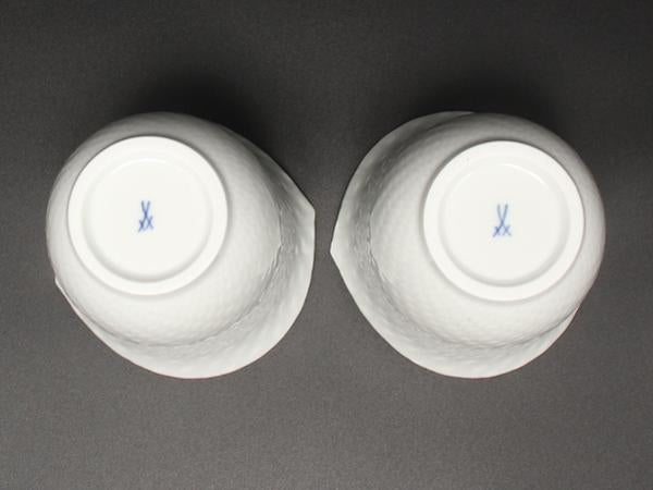 美品 Meissen フリーカップ タンブラー 2点セット ペア 波の戯れ マイセン