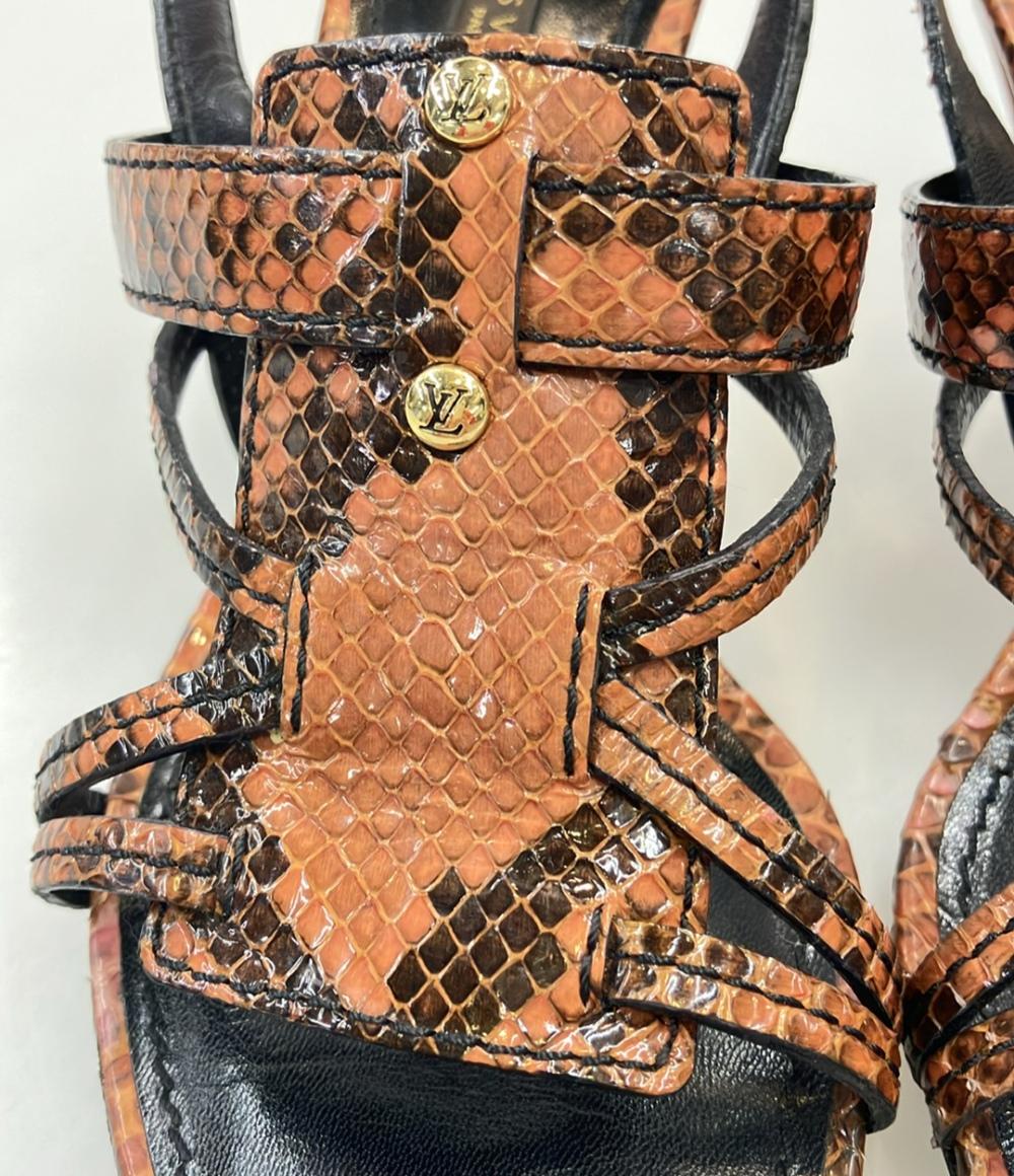 LOUIS VUITTON ストラップサンダル パイソン柄 レディース SIZE 34 21.5(cm) ルイ・ヴィトン