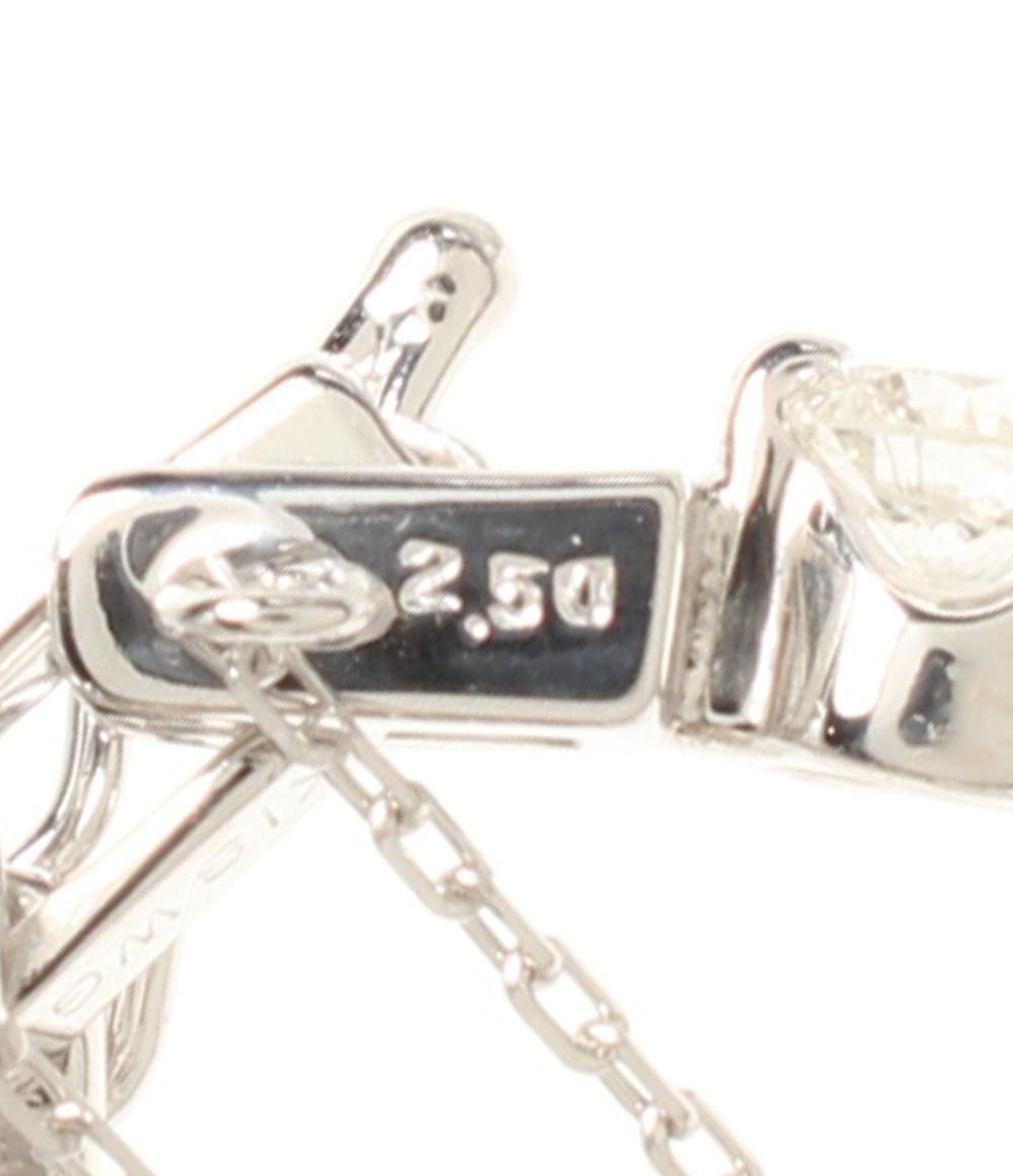 美品 ブレスレット K18WG ダイヤ2.50ct レディース