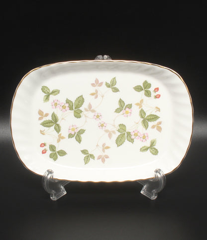 美品 WEDGWOOD スパイラルトレイ 皿 21cm ワイルドストロベリー ウエッジウッド