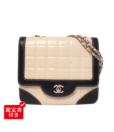 CHANEL チェーンショルダーバッグ ダブルチェーン シルバー金具 6番台 肩掛け チョコバー レディース シャネル