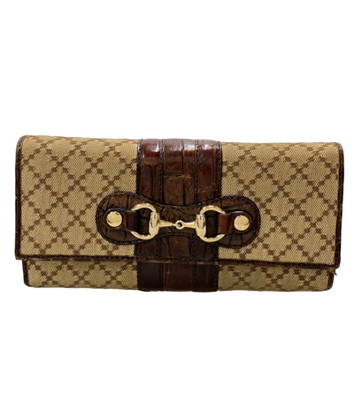 GUCCI 長財布 ディアマンテ柄 ホースビット 245756 3661 レディース グッチ