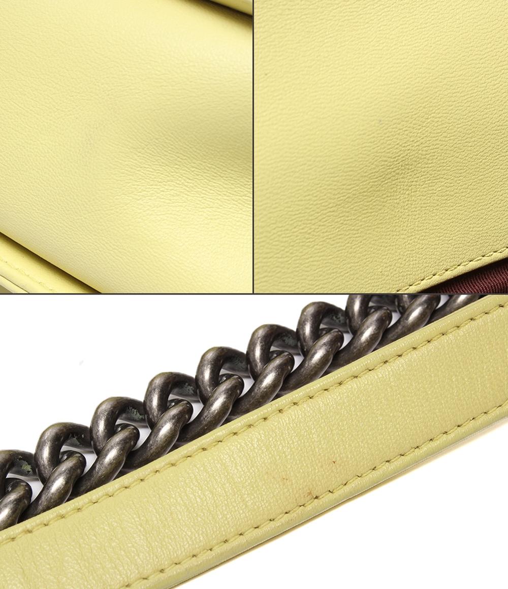 シャネル チェーンショルダーバッグ 肩掛け 斜め掛け ヴィンテージシルバー金具 Vステッチ ボーイシャネル レディース CHANEL