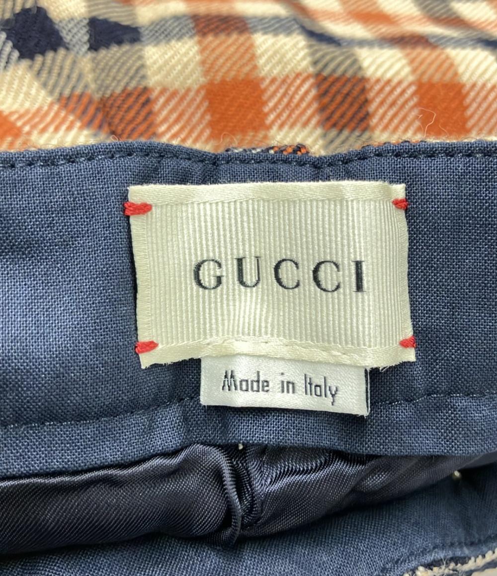 美品 グッチ ウールチェック柄ハーフパンツ キッズ SIZE 6 (120) GUCCI