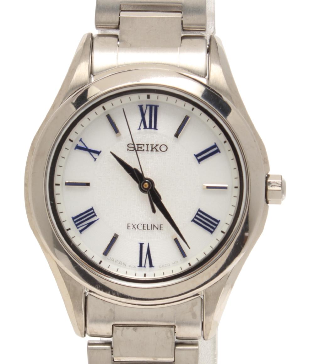 セイコー 腕時計 エクセリーヌ ソーラー ホワイト SWCP007 レディース SEIKO