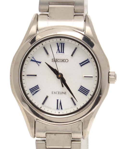 セイコー 腕時計 エクセリーヌ ソーラー ホワイト SWCP007 レディース SEIKO