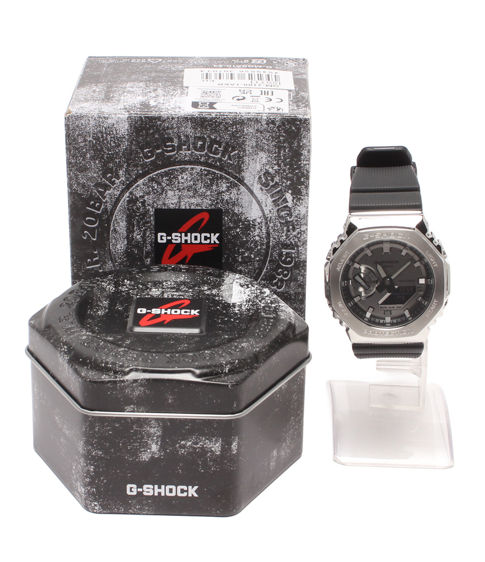 美品 CASIO 腕時計 G-SHOCK クオーツ シルバー GM-2100 メンズ カシオ