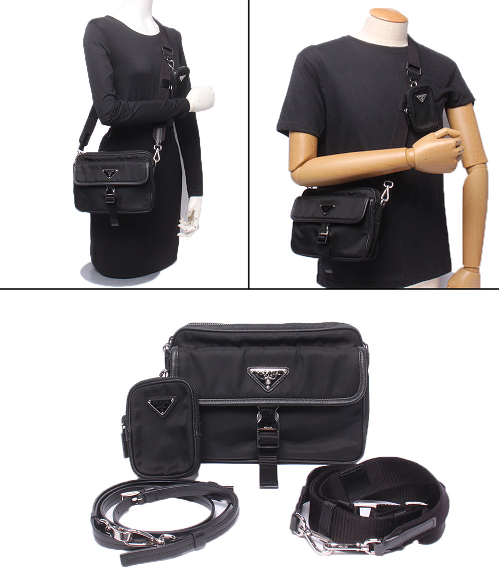 美品 PRADA ショルダーバッグ 斜め掛け RE-NYLON 2VH133 レディース メンズ プラダ