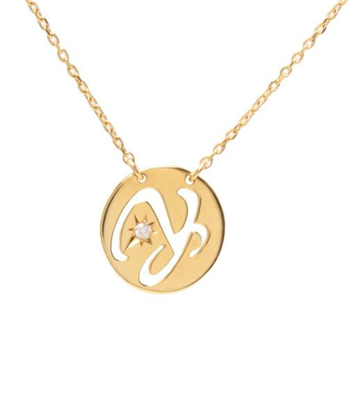 Star Jewelry ゴールドイニシャルネックレス　Ｙ 美品 STAR JEWELRY ネックレス K18 ダイヤ 0.01ct イニシャル Y