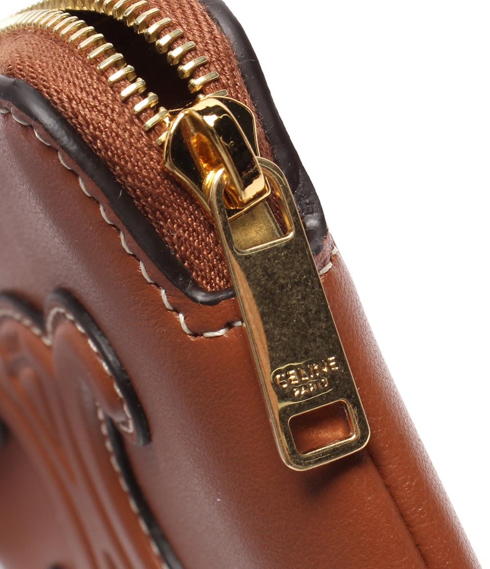 美品 CELINE コインケース カードポーチ チェーンフック付き キュイル トリオンフ 10C663DR8.04LU レディース メンズ セリーヌ