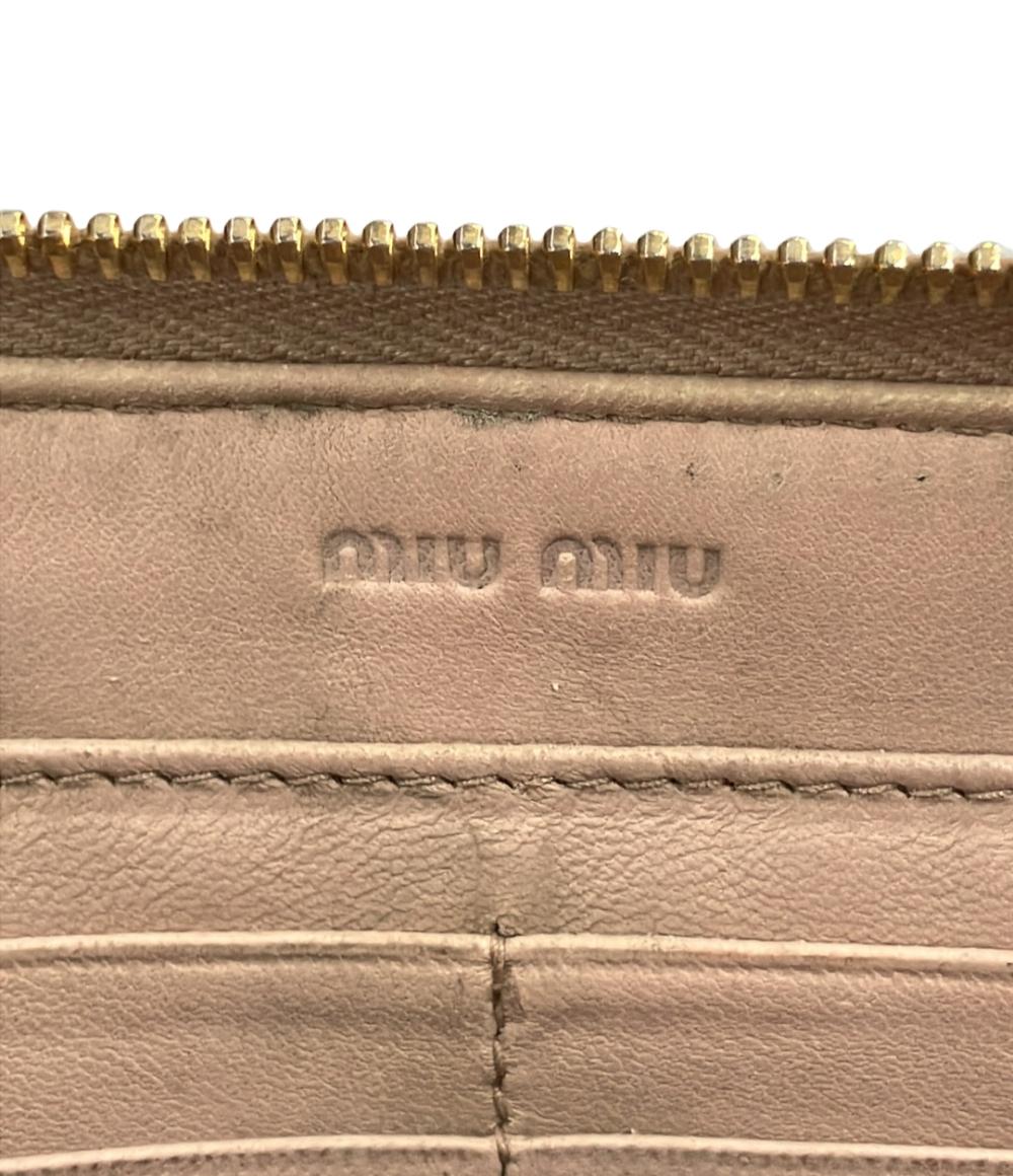 ミュウ ミュウ ラウンドファスナー長財布 レディース Miu Miu