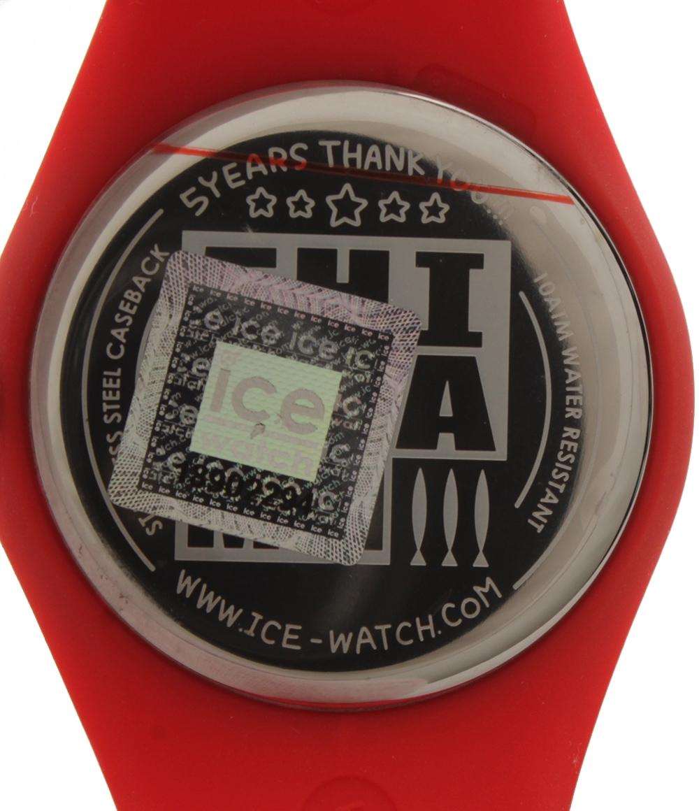 美品 ice watch 腕時計 SHISHAMOコラボ クオーツ レッド系 レディース メンズ アイスウォッチ