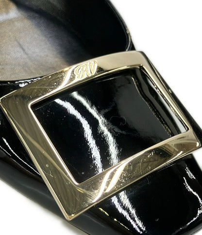 Roger Vivier スクウェアトゥエナメルフラットシューズ レディース SIZE 38 1/2 ロジェヴィヴィエ