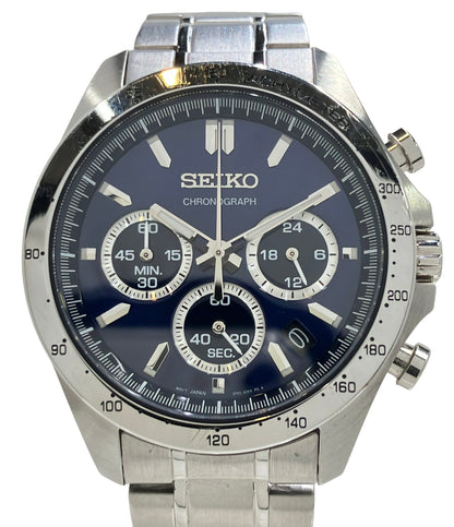 SEIKO 腕時計 クオーツ ネイビー 8T63-00D0 メンズ セイコー