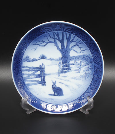 美品 Royal Copenhagen イヤープレート 飾り皿 18cm 1971 ロイヤルコペンハーゲン
