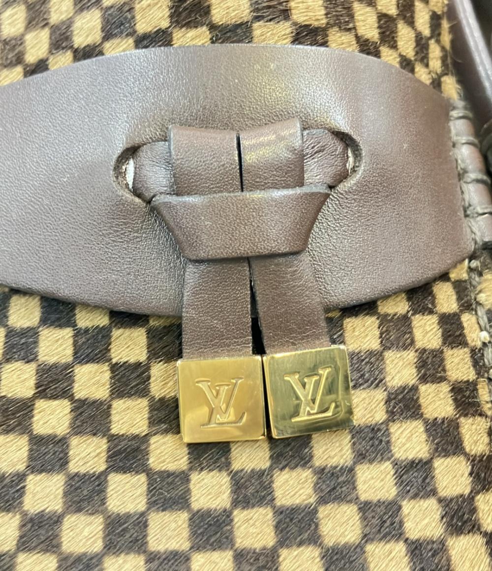 ルイ・ヴィトン ハラコ ローファー ダミエ柄 メンズ SIZE 6 1/2 (S) LOUIS VUITTON