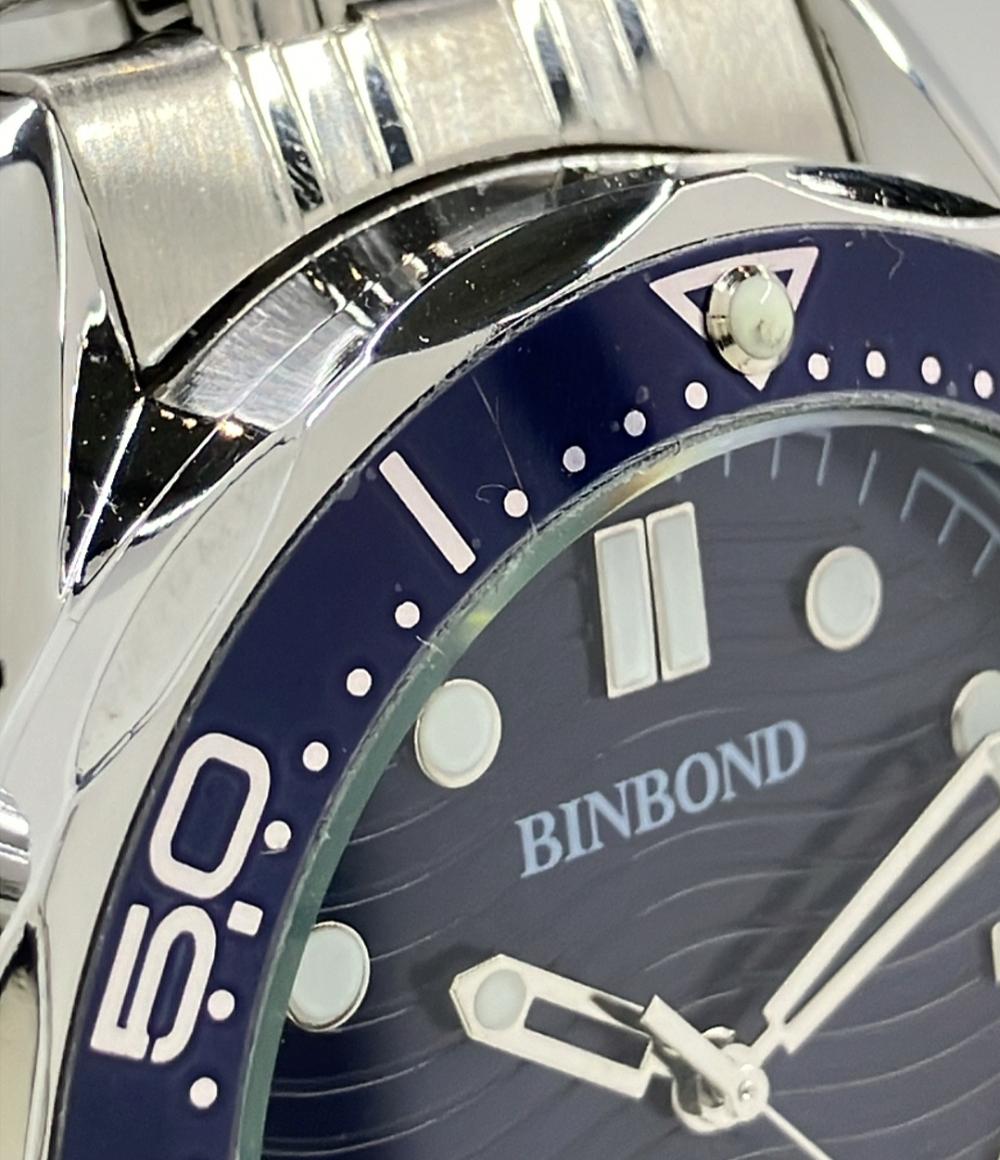 BINBOND 腕時計 クオーツ ネイビー メンズ ビンボンド