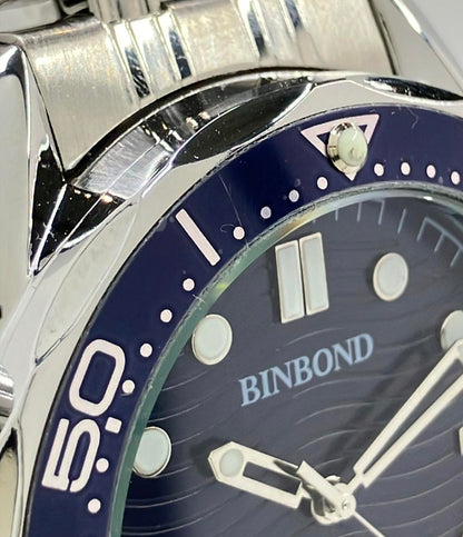 BINBOND 腕時計 クオーツ ネイビー メンズ ビンボンド