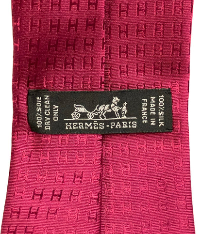 HERMES ネクタイ シルク100% メンズ エルメス