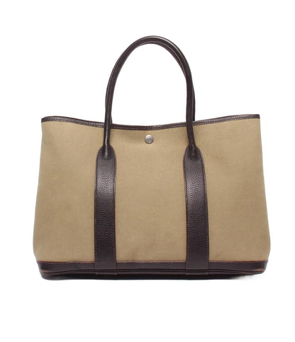 HERMES トートバッグ □F刻印 シルバー金具 ガーデンパーティPM レディース メンズ エルメス