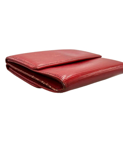 ルイ・ヴィトン ダブルホック 二つ折り財布 ポルトモネ ビエ カルトクレディ エピ M63487 レディース LOUIS VUITTON