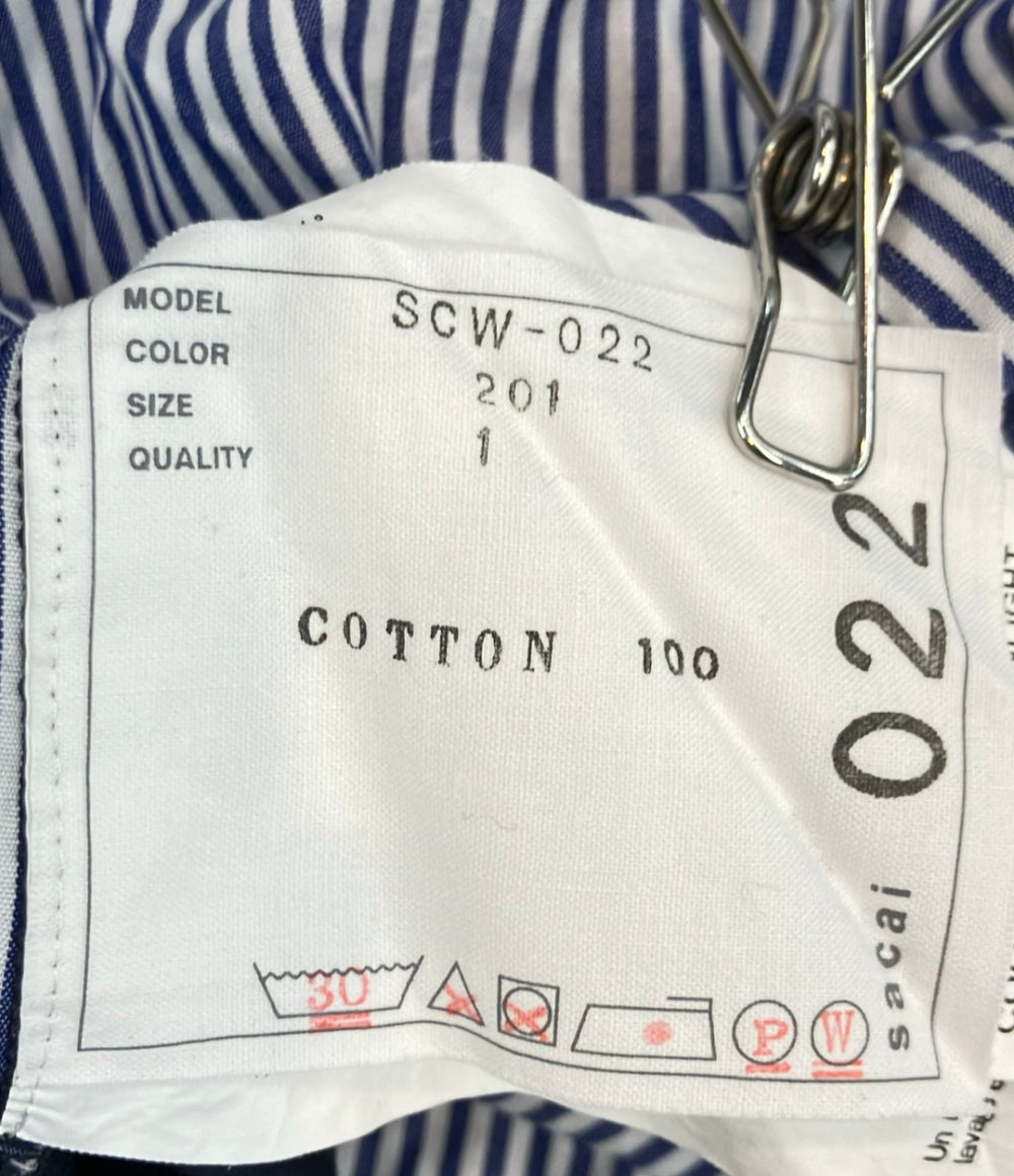 Sacai 半袖シャツ コットン バックボタン コットン SCW-022 レディース SIZE 1 (S) サカイ