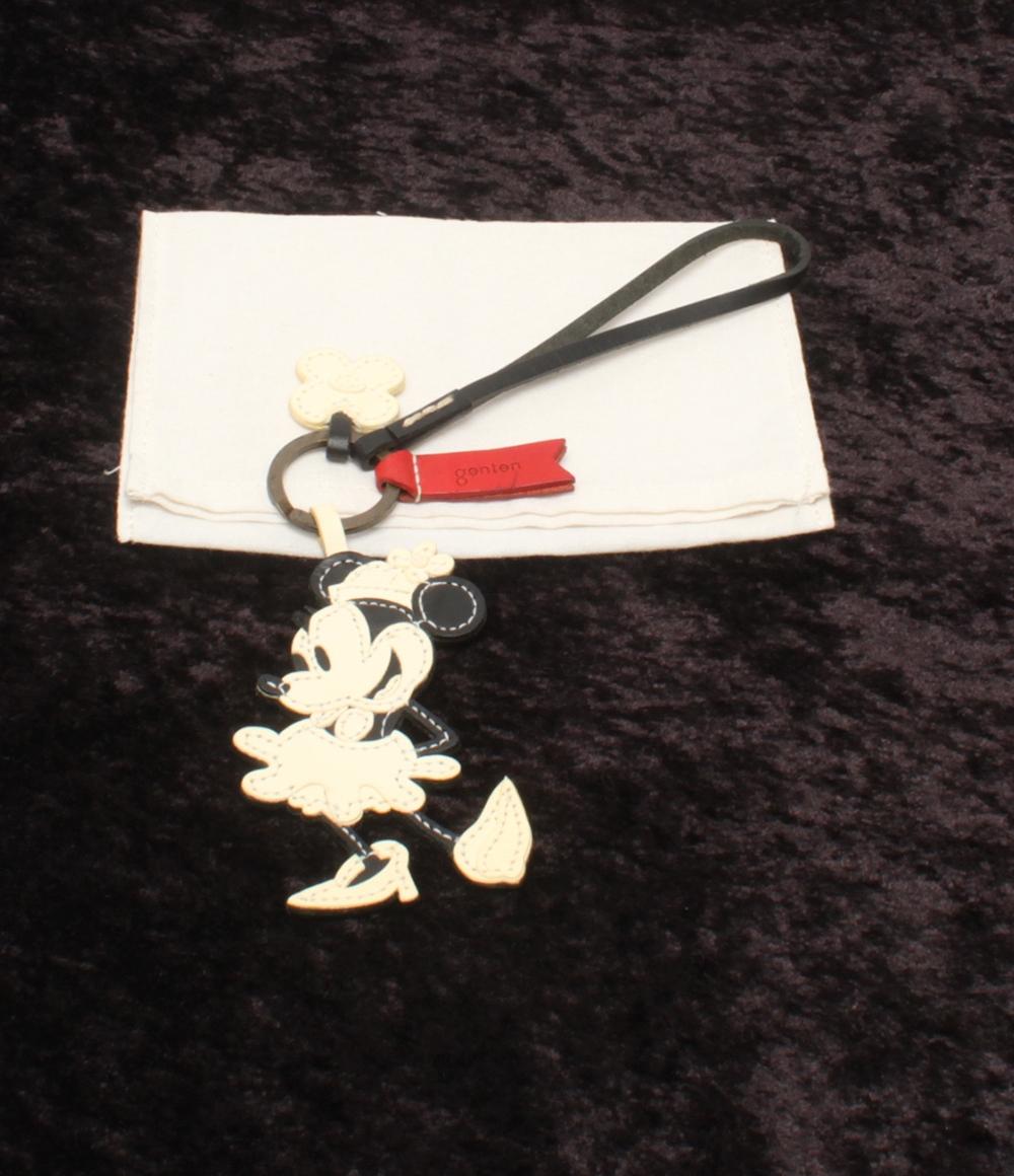 genten ゲンテン ミニーマウス キーホルダー キーリング genten Disney チャーム レザー ミニーマウスモチーフ レディース