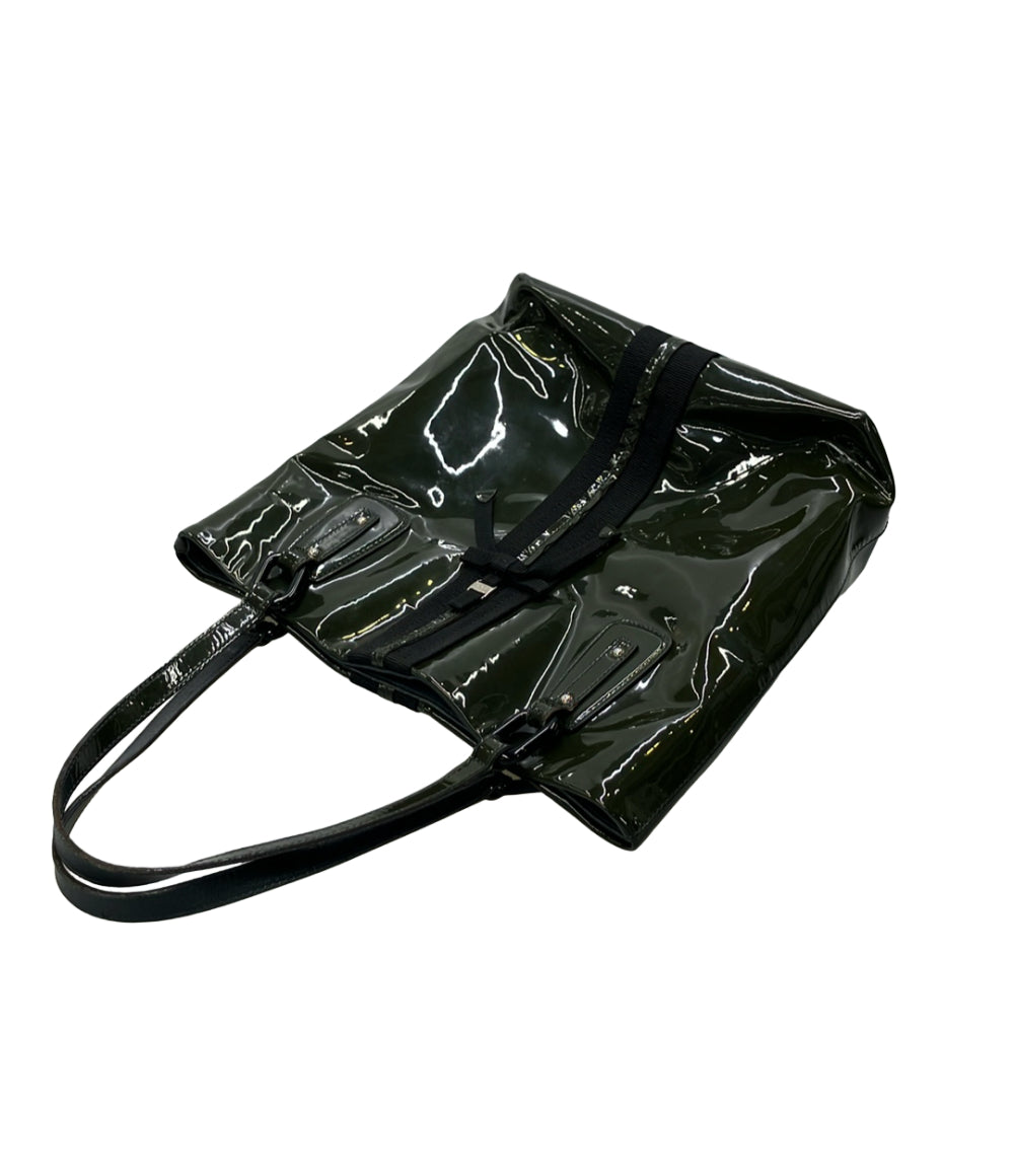 Salvatore Ferragamo トートバッグ 肩掛け リボン エナメル ヴァラ AB-21 B624 レディース サルヴァトーレフェラガモ