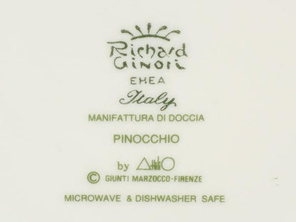 リチャードジノリ バースデープレート 皿 2点セット 21cm ピノキオ 2歳 Richard Ginori