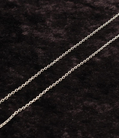 美品 4℃ ネックレス SV ダイヤ 1P ハートモチーフ レディース ヨンドシー