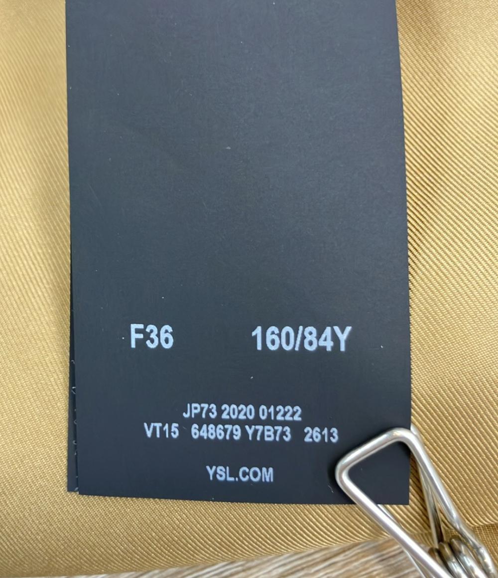 美品 SAINT LAURENT ウールツイルシャツジャケット ベルト付き 20AW レディース SIZE 36 (M) サンローラン