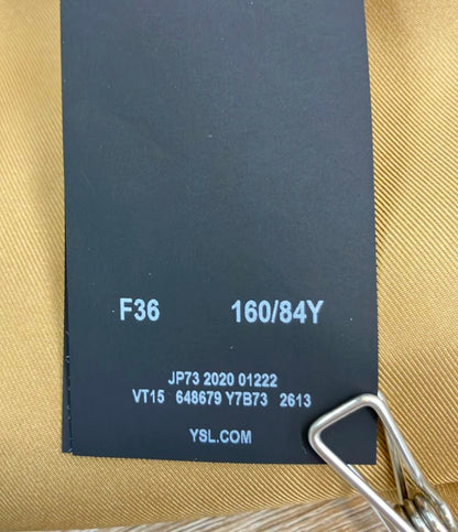 美品 SAINT LAURENT ウールツイルシャツジャケット ベルト付き 20AW レディース SIZE 36 (M) サンローラン