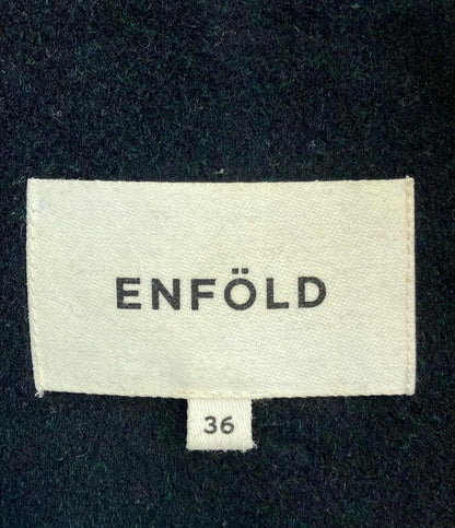 ENFOLD ウールリバーノーカラーコート 300AA630-1480 レディース SIZE 36 エンフォルド