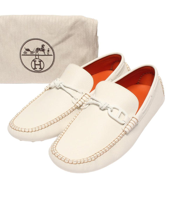 美品 HERMES ドライビングシューズ アレッサンドロ メンズ SIZE 40 (26.5cm) エルメス